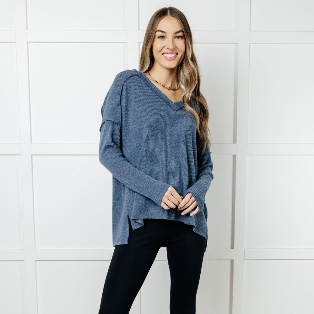 Basically Freezing Brushed Hacci Top